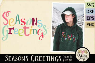 Christmas SVG &amp; Clipart - Seasons Greetings Word Art