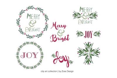 Merry & Bright Holiday Graphics