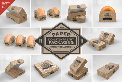 VOL 11: Paper Food Box Packaging Mockup Collection