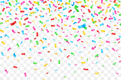 Falling confetti isolated on checkered background. celebration party h