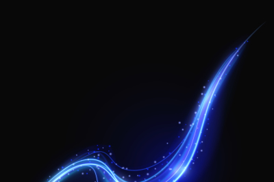 Magic futuristic blue lamp light effect. Vector wave