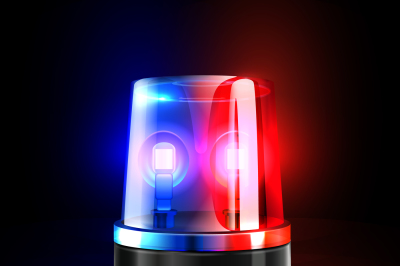 Emergency flashing police siren vector illustration