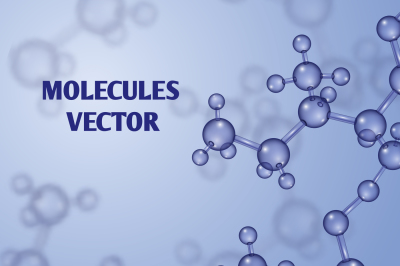 Chemical vector nanotechnology background with 3d macro molecules