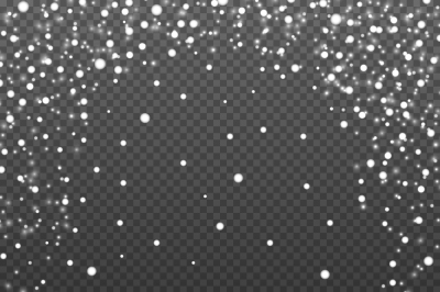 Falling snow, snowfall frame. vector decoration for festive christmas 