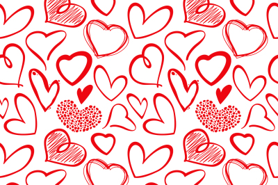 Love heart seamless vector pattern