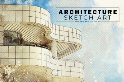 Architecture Sketch Art Photoshop Action