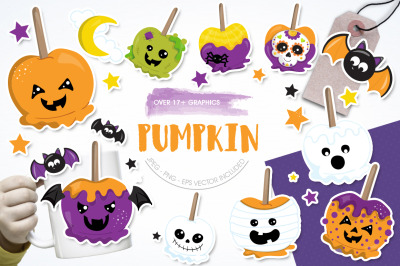 Spooky pumpkin graphics and illustrations