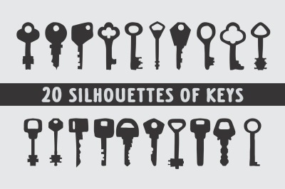 20 keys silhouettes