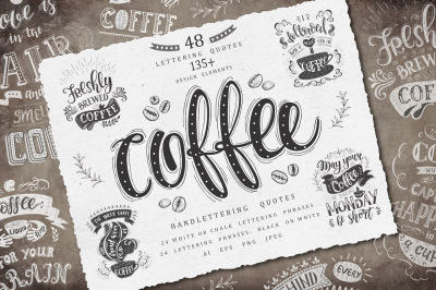 Coffee. Handlettering Quotes.