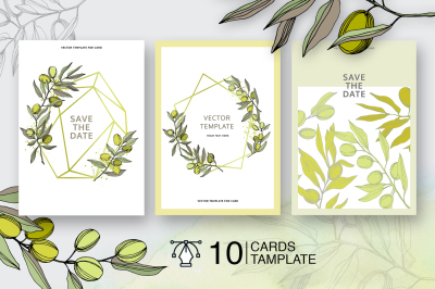 Olives vector EPS watercolor set &nbsp;