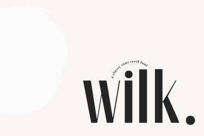 Wilk - A Classy Sans Serif Font