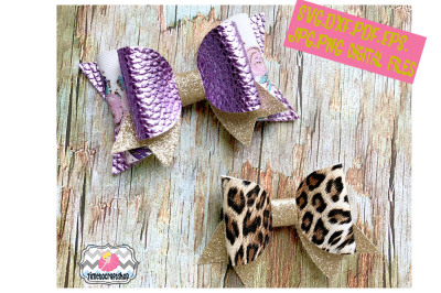 3D Stacked Hair Bow Template
