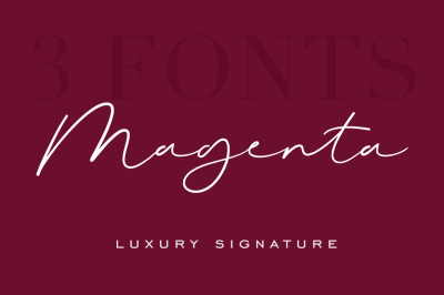 Magenta - 3 Luxury Signature Font