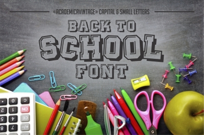 Vintage Academic Based Typeface - Back to school covered