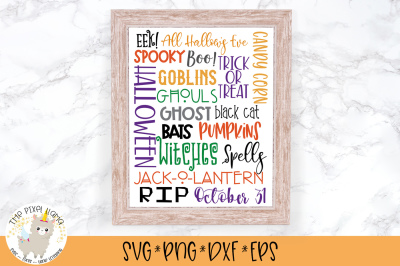 Halloween Subway Word Art SVG Cut File