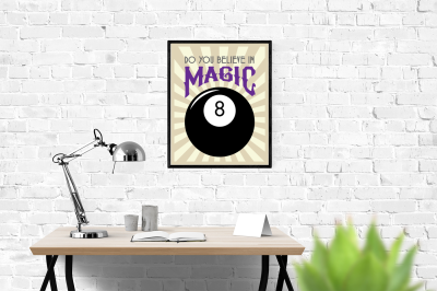 Magic 8 Ball Do You Believe in Magic | SVG | PNG | DXF