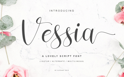 Vessia a lovely script font