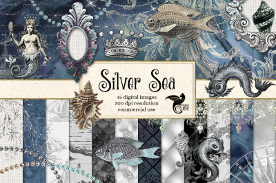 Silver Sea Digital Scrapbook Kit