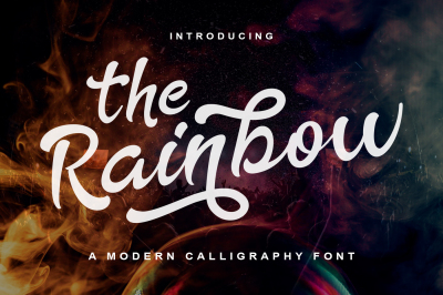 The Rainbow - modern calligraphy font