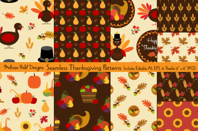 Seamless Thanksgiving Patterns