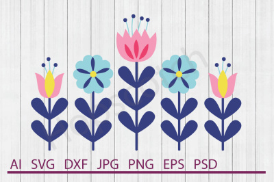 Flower SVG, Flower DXF, Cuttable File