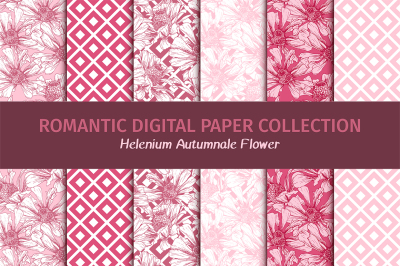 Romantic Flower Digital Papers
