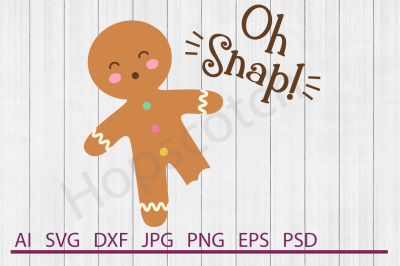 Gingerbread Man SVG, Gingerbread Man DXF, Cuttable File