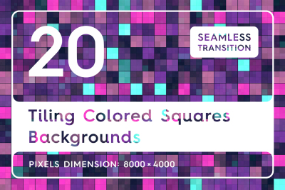 20 Tiling Colored Squares Backgrounds