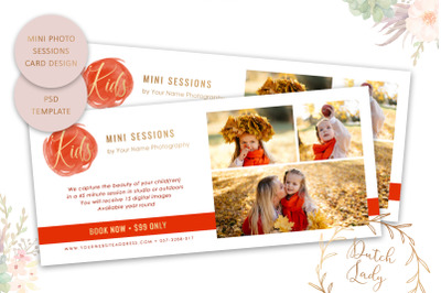 PSD Photo Session Card Template #23
