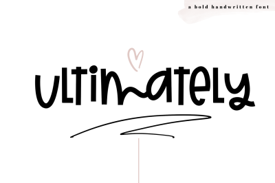 Ultimately - A Fun & Bold Handwritten Font