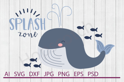 Whale SVG, Whale DXF, Cuttable File