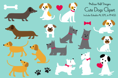 Cute Dogs Clipart
