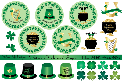 Saint Patrick&#039;s Day Icons &amp; Graphics