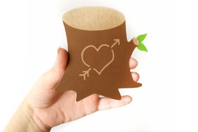 Tree Stump with Heart | SVG | PNG | DXF