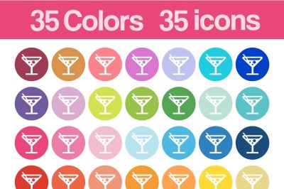 Cocktail party printable icons