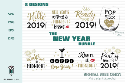 The New Year bundle - SVG file bundle