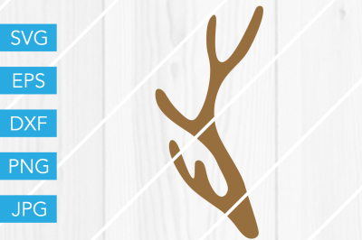 Deer Antler Silhouette SVG DXF EPS JPG Cut File Cricut Cameo