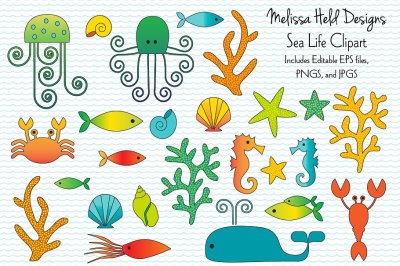 Sea Life Clipart Graphics