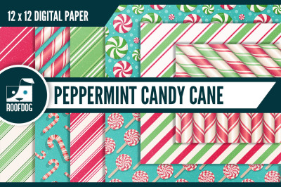Peppermint Candy Cane digital paper