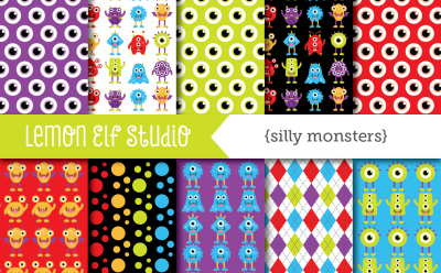 Silly Monsters-Digital Paper (LES.DP03A)