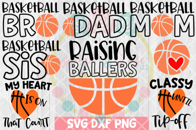 Basketball Bundle SVG DXF PNG 8 Cutting Files