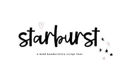 Starburst - A Bold Handwritten Script Font