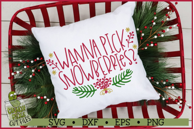 Wanna Pick Snowberries Christmas SVG