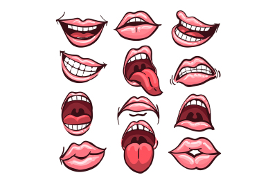 Cartoon Mouth set