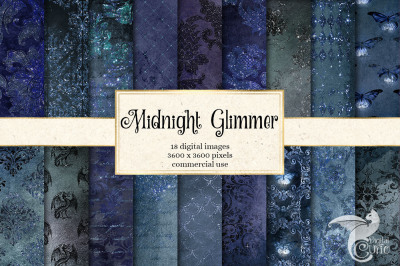 Midnight Glimmer Digital Paper