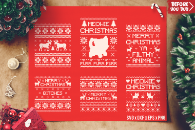 Christmas Sweater Bundle SVG - Ugly Sweater SVG cut files