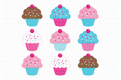 Sweet Cupcakes-Digital Clipart (LES.CL04B)