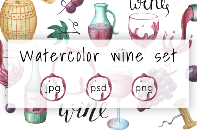 Watercolor Wine