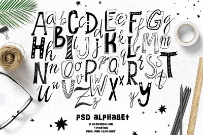 Retro alphabet