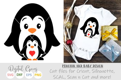 Penguin and baby design